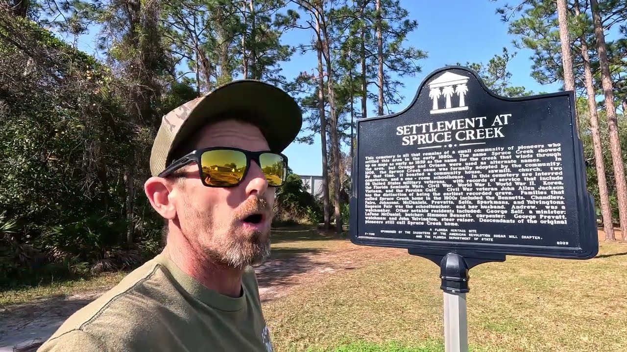 SETTLEMENT AT SPRUCE CREEK HISTORICAL MARKER - At the Spruce Creek Cemetery
