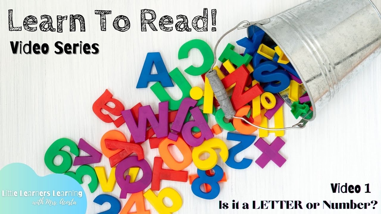 Recognizing Difference Between a LETTER and NUMBER | Print Awareness | Learn to Read | Long Version