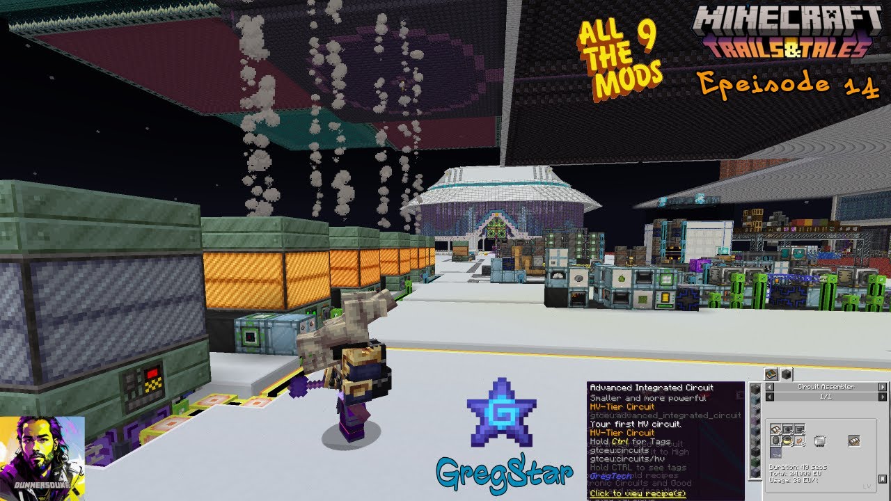 All the Mods 9 GregTech, Journey to the Greg Star. MV to HV Advanced Integrated Circuit. Ep14.