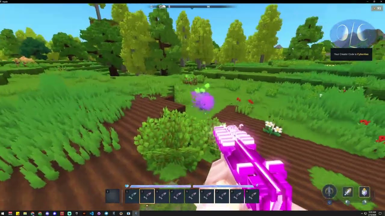 Hytale Farming and using tools like it's 2100 with Cyber Guns #HytaleModding