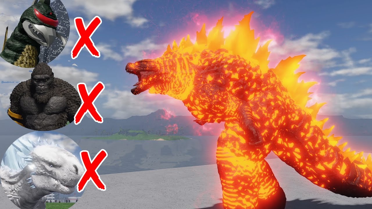 EVOLVED THERMO GODZILLA vs KONG, SHIMO and GIGAN - Roblox Age of Titans