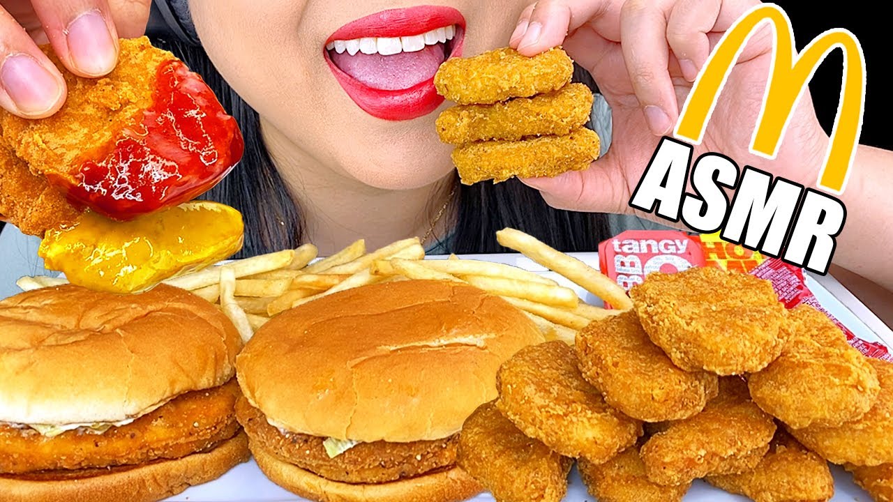 ASMR McDonald's McChicken, Chicken Nuggets and French Fries | ASMR Phan