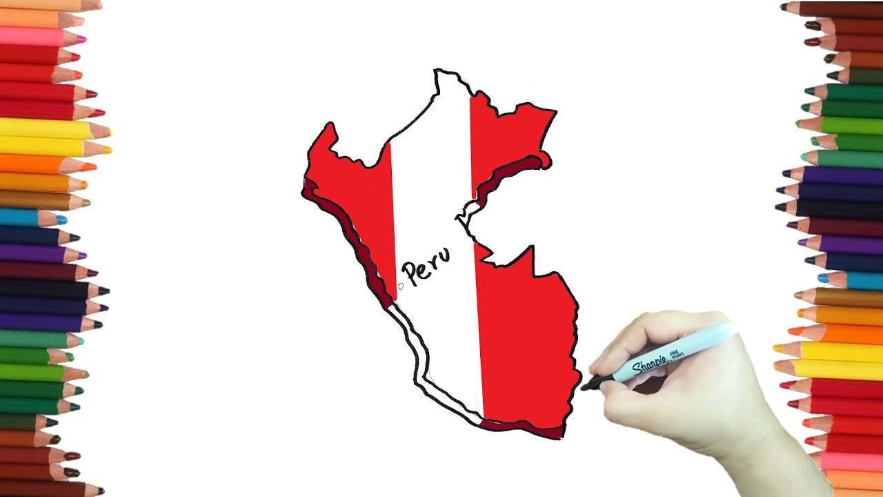 How to draw THE MAP OF PERU STEP BY STEP