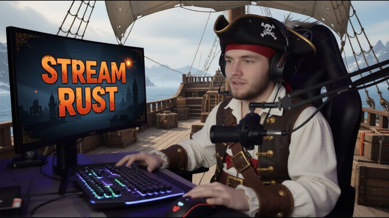 Ночной соло стрим Rust CJIюHи