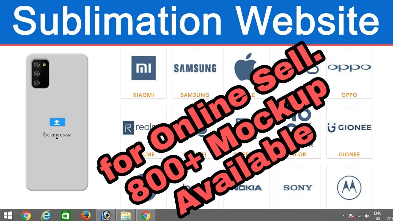 Sublimation website with 800 plus mobile cover mockup