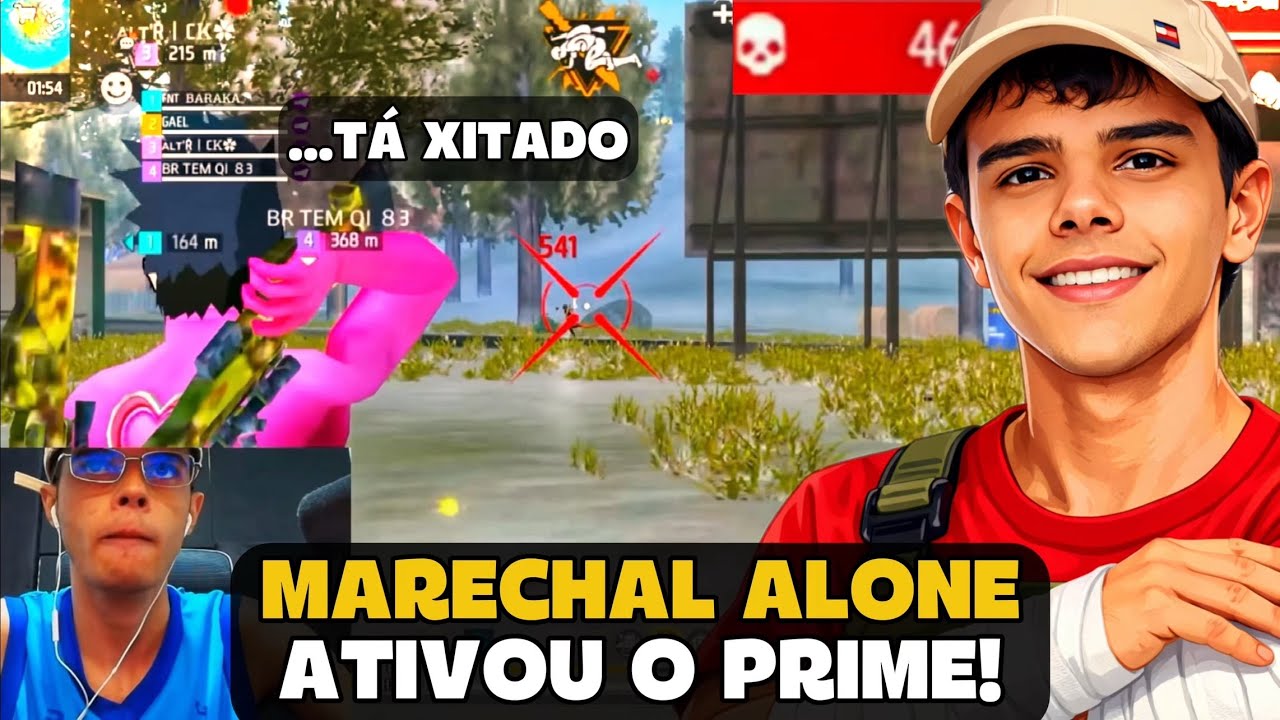 MARECHAL TEVE QUE ATIVAR O PRIME E LIMPOU O MAPA NA RANK! FREE FIRE - MARECHAL HIGHLIGHTS
