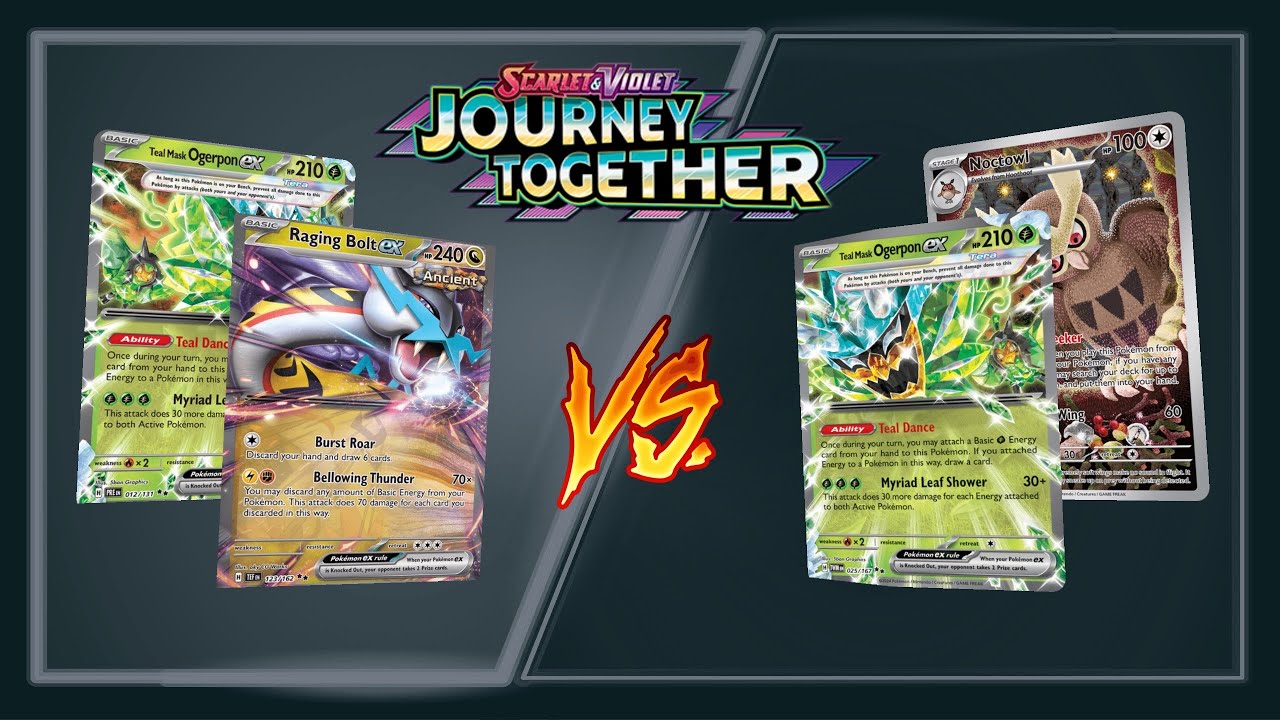 Raging Bolt ex VS Tera Box Terapagos Journey Together- Tabletop gameplay