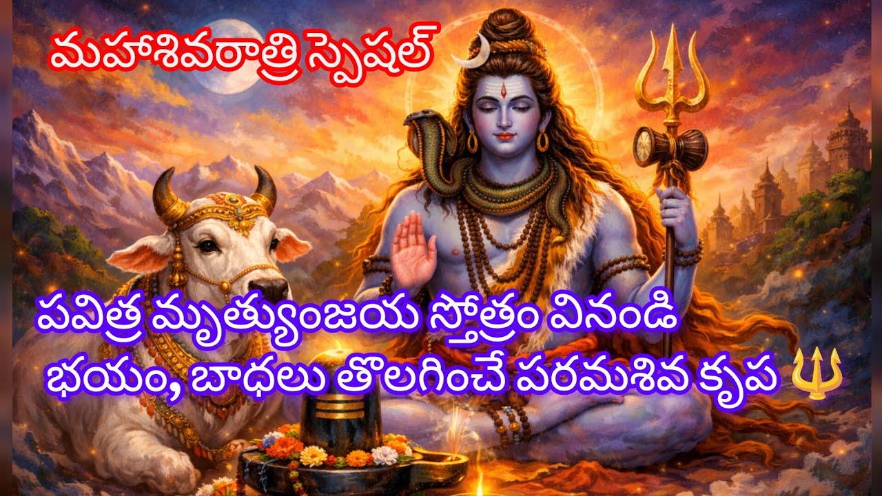 మహాశివరాత్రి స్పెషల్ || పవిత్ర మృత్యుంజయ స్తోత్రం వినండి – భయం, బాధలు తొలగించే పరమశివ కృప 🔱