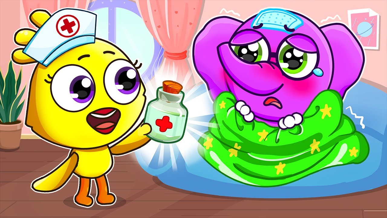 Oh no! Baby Got Sick 🥺😭| Sick Song | Sing-along with Lamba Lamby