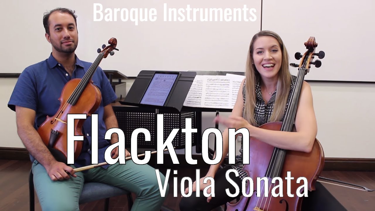 Flackton - Viola Sonata no. 6 with Basso Continuo, Andante, Baroque Viola Music period instruments