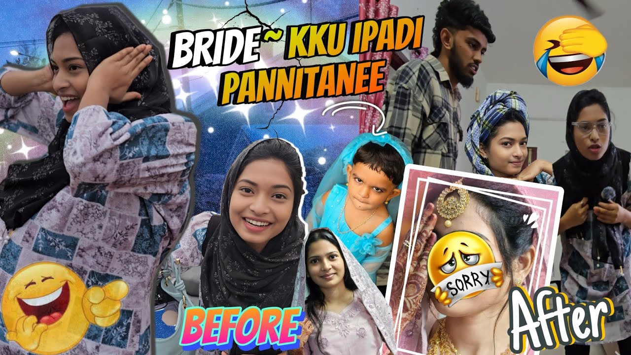 Bride 👰‍♂ Make-up போட போறேன் 😨🔥 | Epadi வரப்போகுது 😢😵 #imanufa