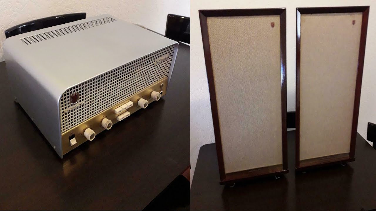 Philips AG-9014 and AD-5046 a 1959 Tube set with 800ohm speakers