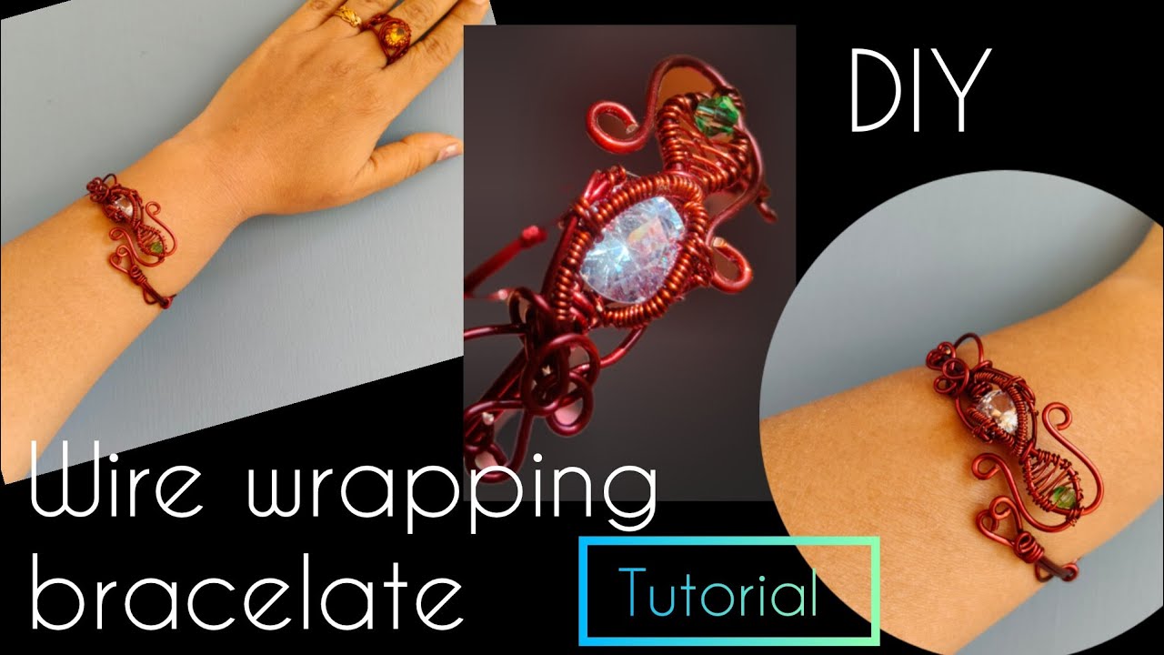 DIY Copper wire wrapping bracelet making video #diy #wirewrapping#bracelet #making#video 