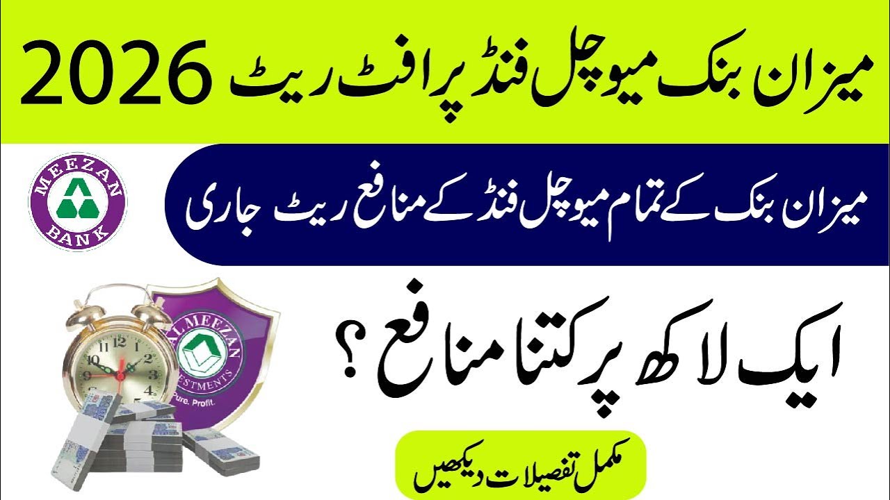 Meezan Bank Mutual Fund Profit Rates January 2026 | Latest Returns & Complete Details