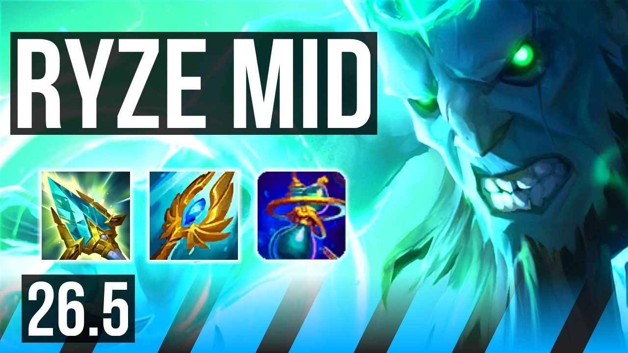 RYZE vs MALZAHAR (MID) | Good KDA: 18/1/7 | KR Diamond | 26.5