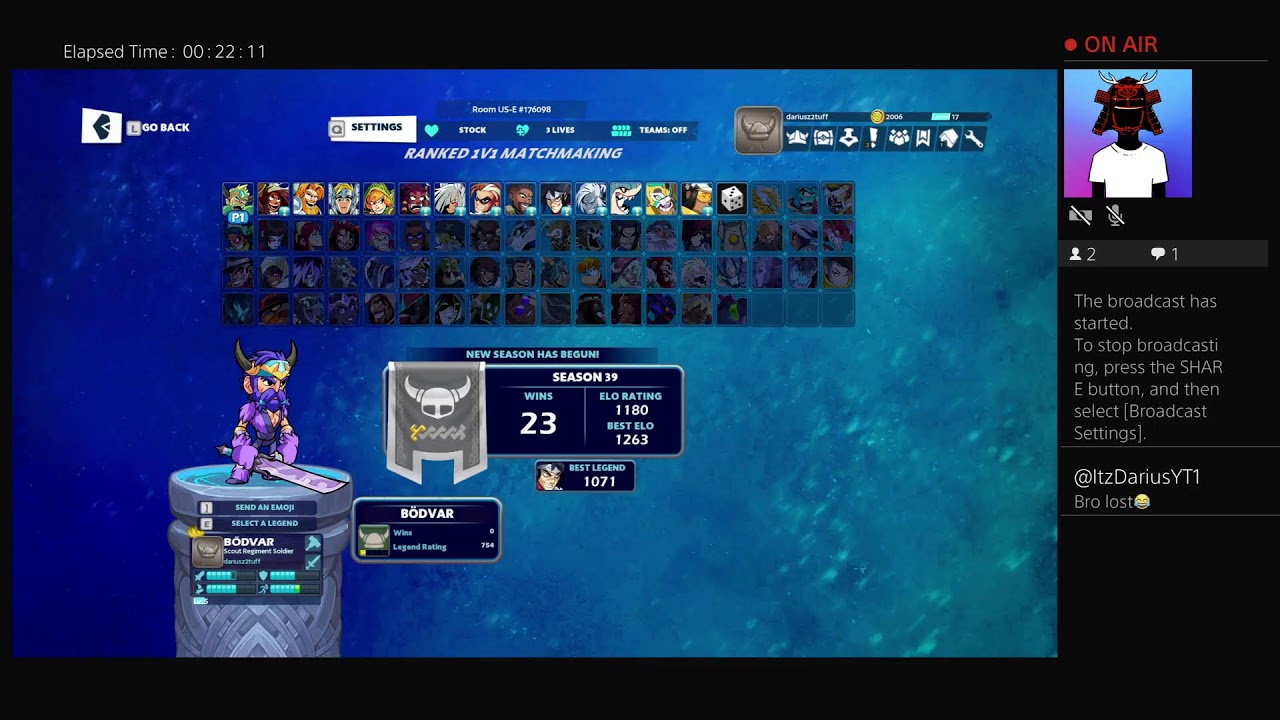 Brawlhalla 1v1's
