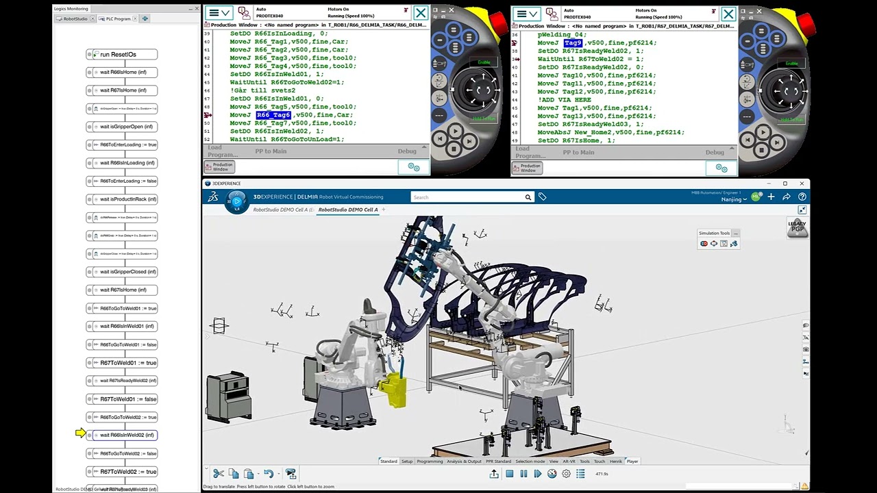 ABB Virtual Robot Control in 3DExperience Part 1