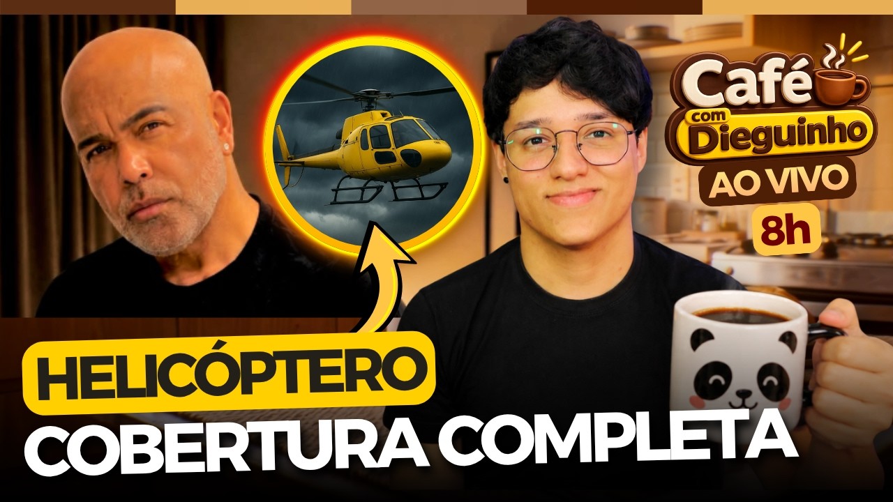 🚨🚁URGENTE! Helic&oacute;ptero ENCONTRADO? Rick envia &Uacute;LTIMO &Aacute;UDIO! Cobertura COMPLETA ☕Caf&eacute; com Dieguinho