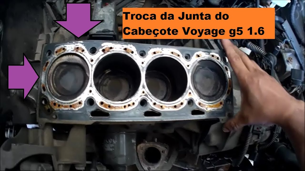 Troca da Junta do Cabeçote Voyage g5 1.6