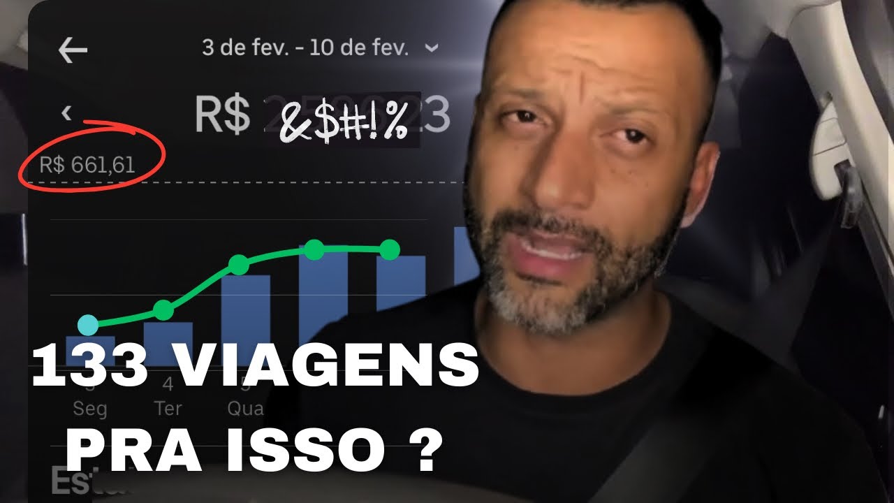 Fiz 133 viagens pra isso 🤷🏾‍♂️ será que + corridas = + dinheiro na Uber?