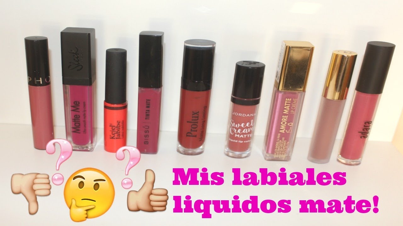 Labiales líquidos mate, reseña, demo y comparación! 10 marcas, Bissu, Milani, Adara, Jordana, etc.