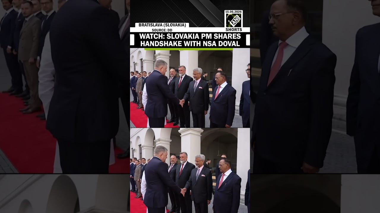WATCH: Slovakia PM Robert Fico shares &lsquo;handshake&rsquo; with NSA Ajit Doval in Bratislava
