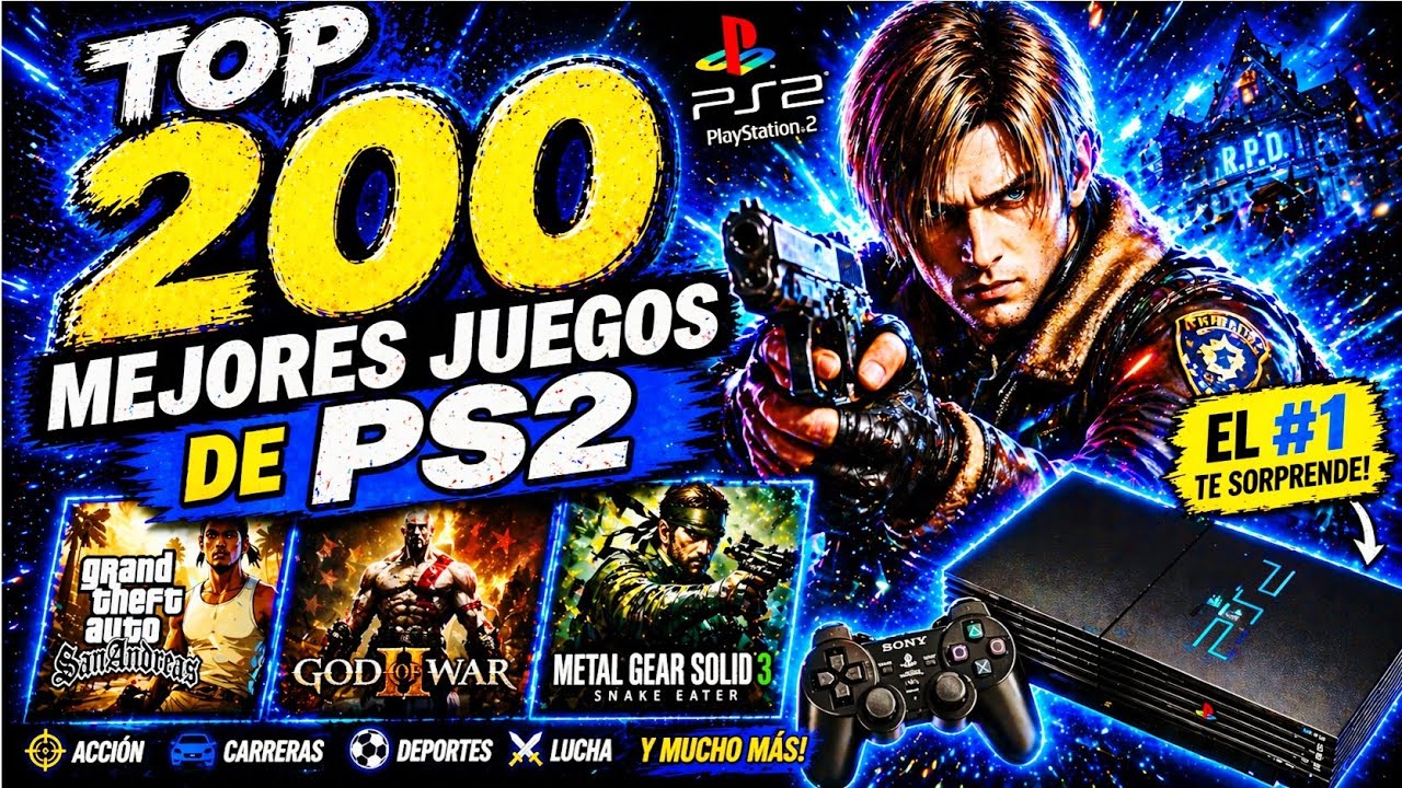 Los 200 MEJORES Juegos PLAY STATION 2 😎(La Época DORADA)