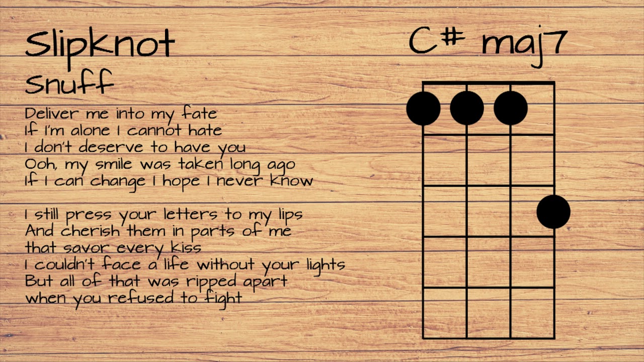 Slipknot - Snuff UKULELE TUTORIAL W/ LYRICS
