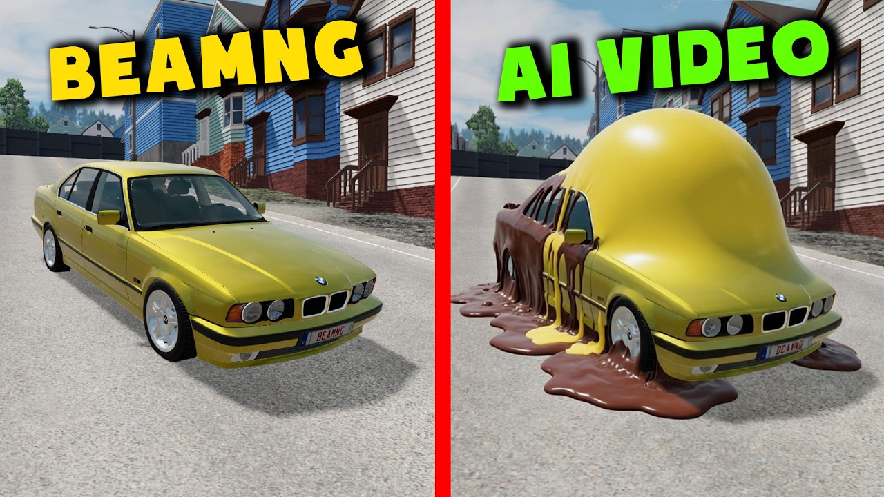 BeamNG vs. AI Video / Realistic Car Crashes #13