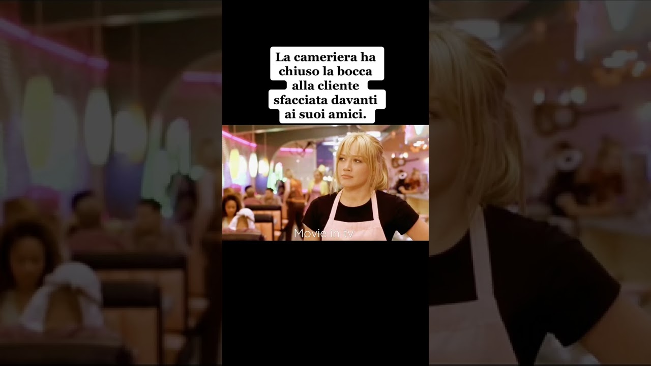 La cameriera ha chiuso la bocca ai clienti.