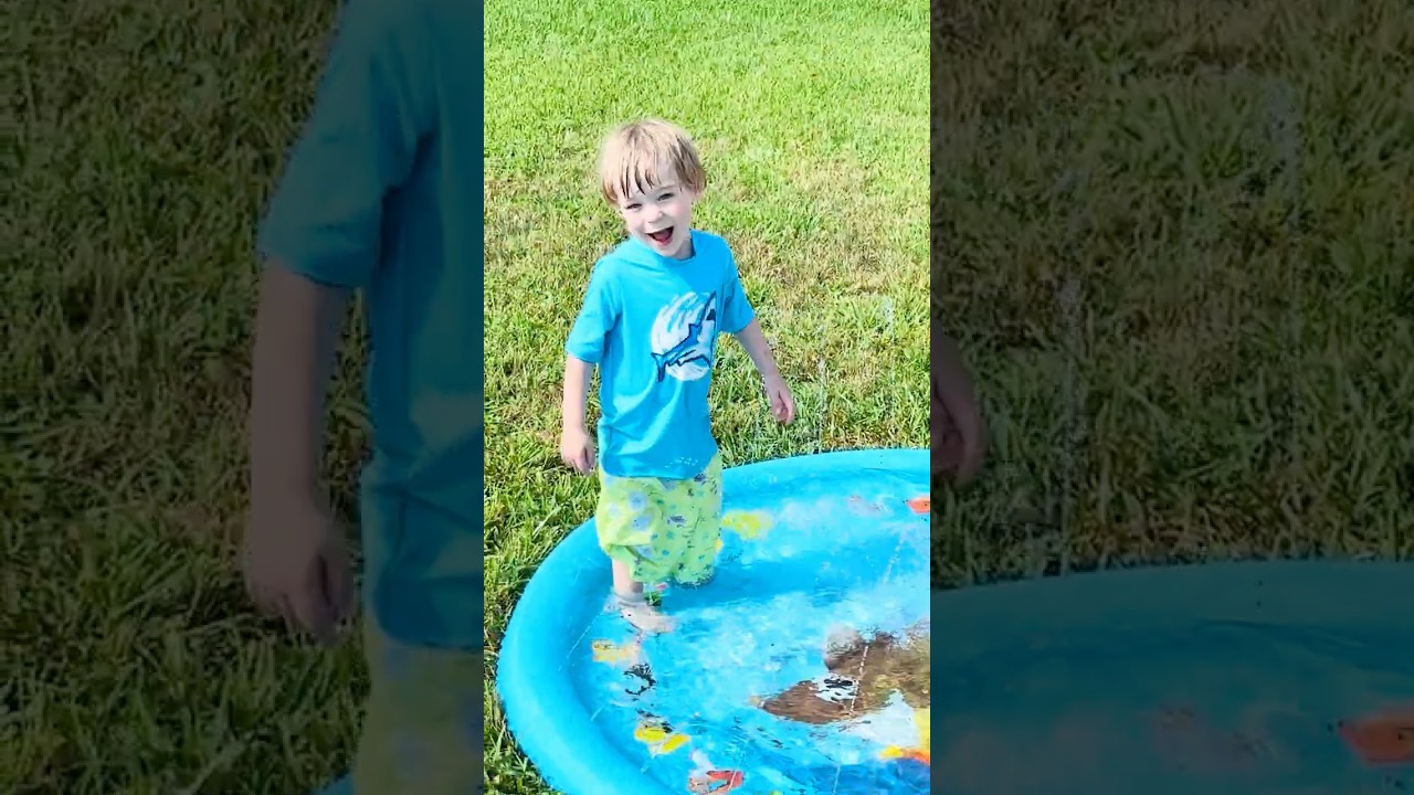 Alphabet Splash Pad Fun! Slip & Slide Water Play for Kids 💦 #shorts