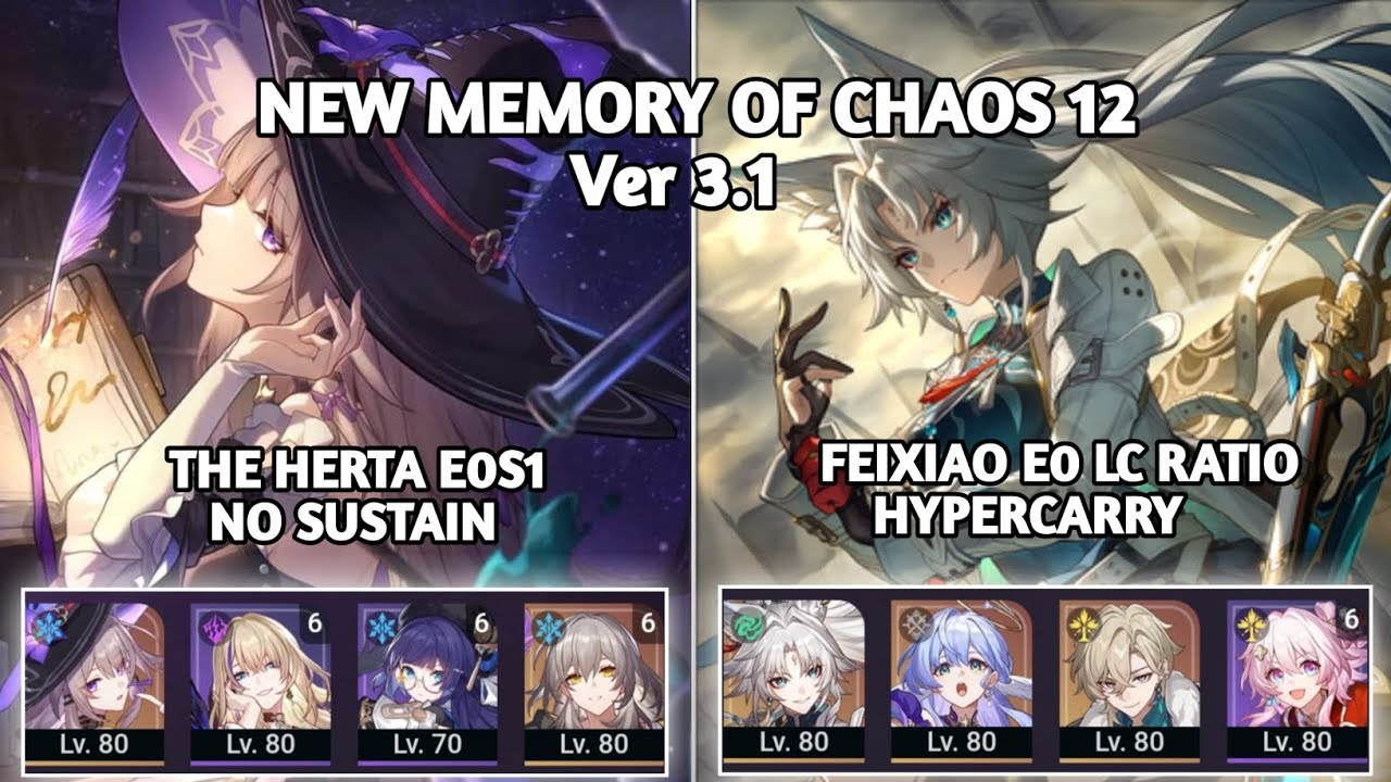 NEW MOC 3.1 - THE HERTA E0S1 x FEIXIAO HYPERCARRY MEMORY OF CHAOS FLOOR 12 | HONKAI STAR RAIL 3.1