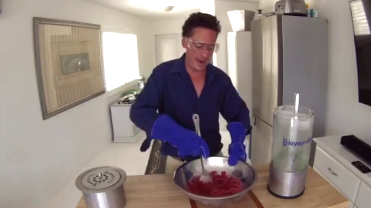 Chef Ben Poached Nitrogen Sorbet with Kryogenifex