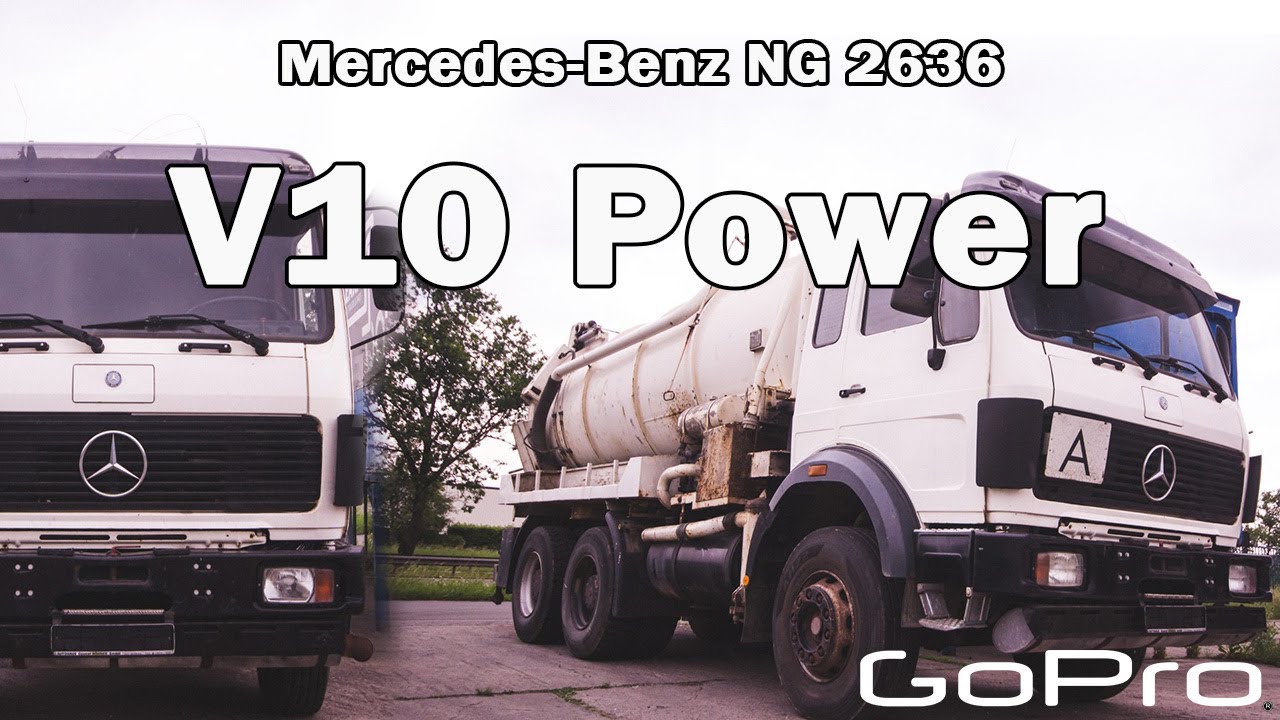 Mercedes-Benz NG 2636 V10 Power driving & Engine Sound GoPro Driving