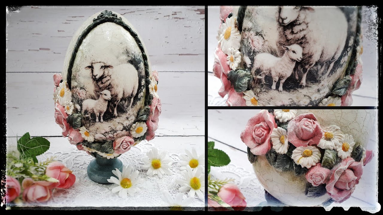 Egg with sheep, spring atmosphere 🌸 Easter decoration...