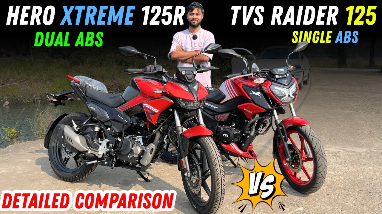 Hero Xtreme 125R Dual Channel ABS vs TVS Raider 125 Dual Disc Full Detailed Comparison