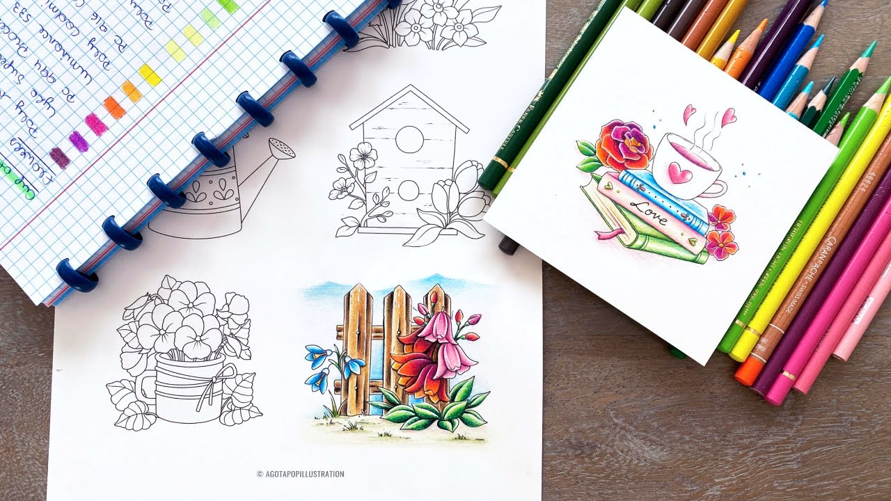 Start your coloring pages quicker 💜 Tips + Coloring Techniques | Agota Pop