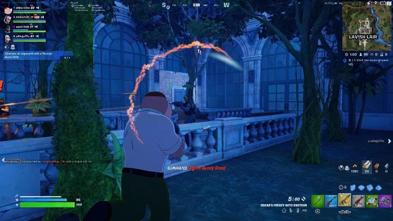 Peter Griffin's NPC Rampage: Fortnite's Hilarious Virtual Hunt!