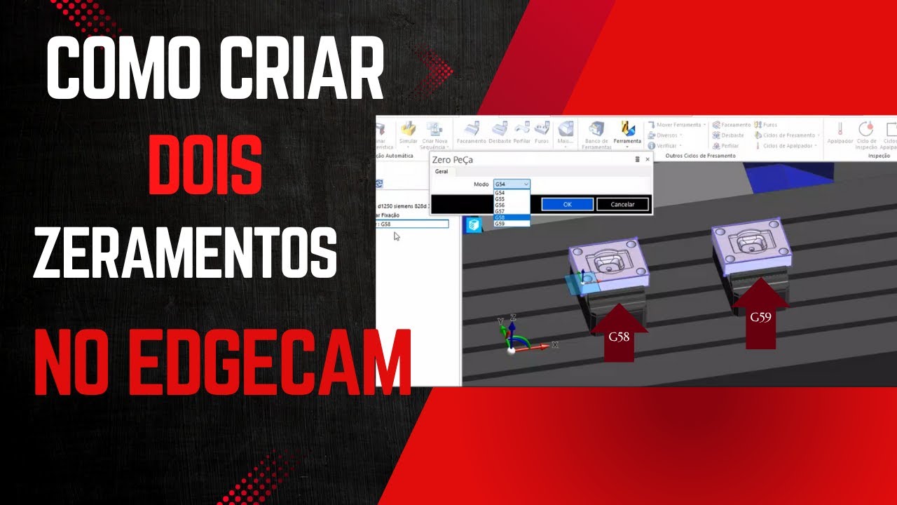 criando dois zero peças no edgecam !