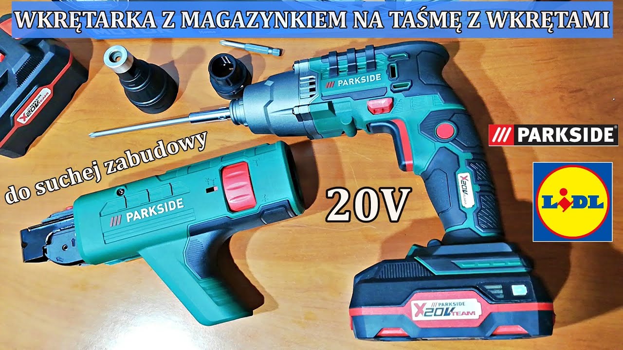 PARKSIDE przystawka magazynka PMA 55 A1do wkrętarki PARKSIDE do suchej zabudowy PTBSA 20-Li A1