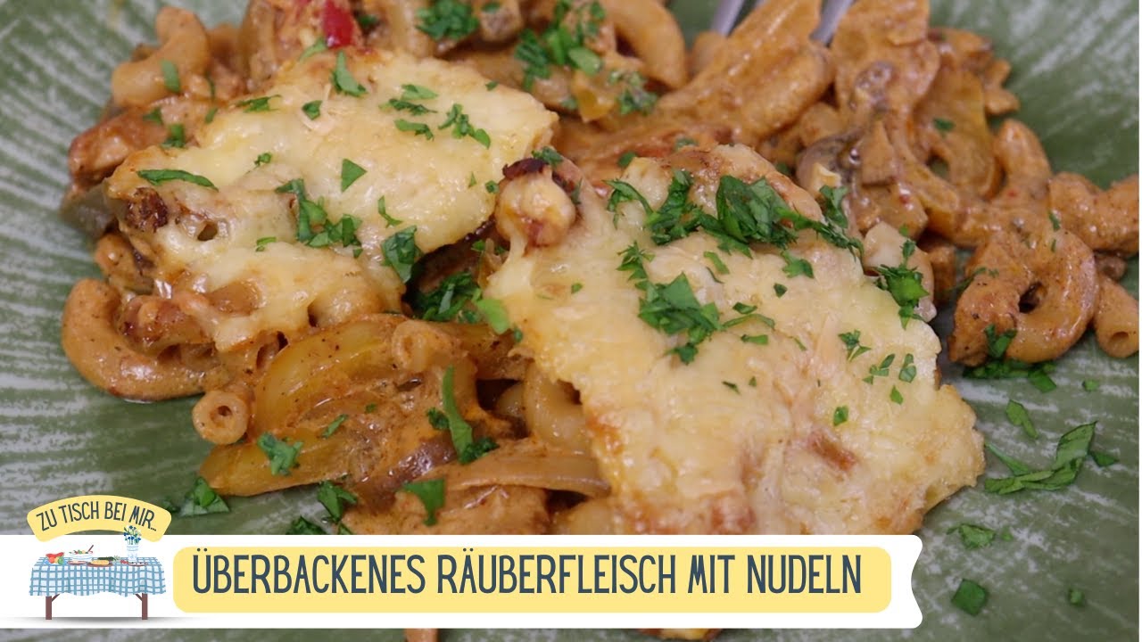 Überbackenes Räuberfleisch mit Nudeln 💯
