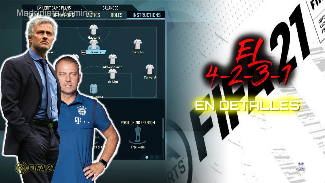 4 2 3 1 en FIFA 21 Modo Carrera: Tácticas , Instrucciones y Gameplay