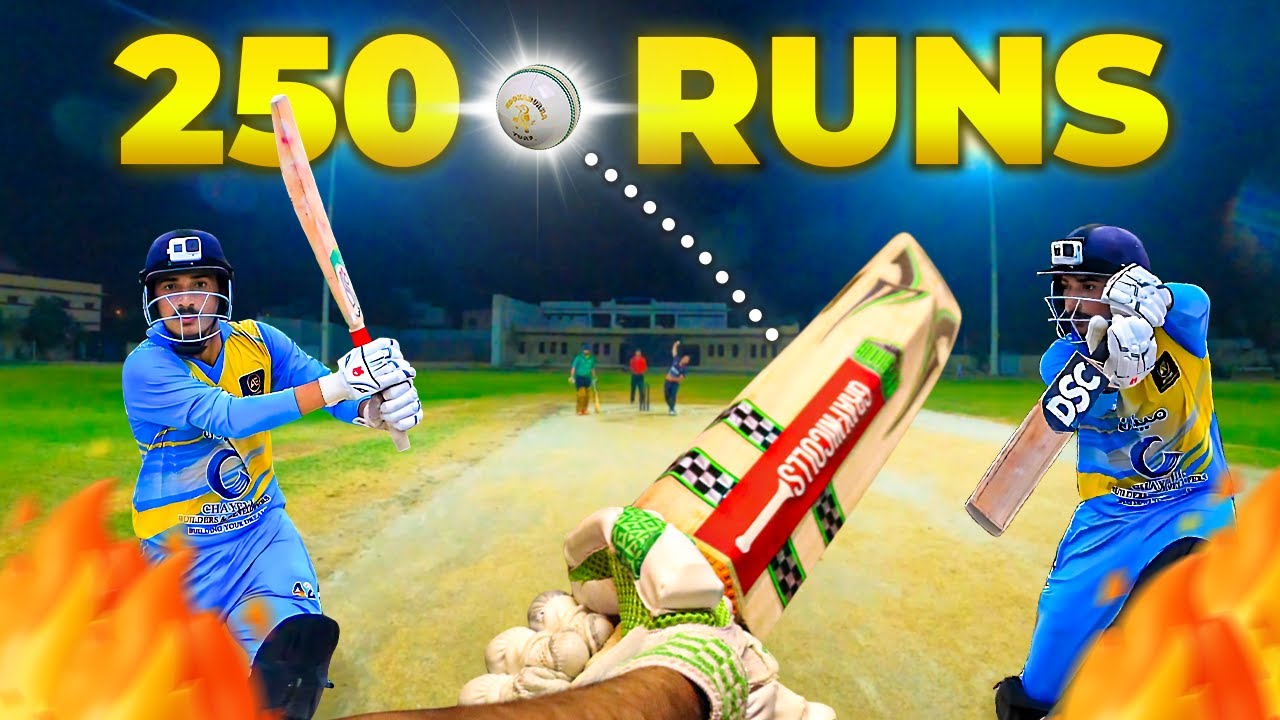 Chasing 250 RUNS in T-20 Cricket against Professional Bowlers | GoPro Batting POV