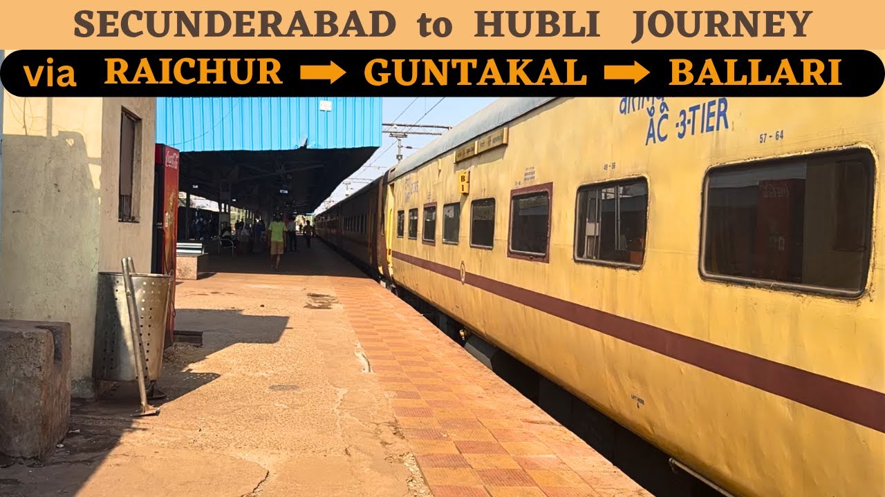 * ICF track sounds * Secunderabad to Hubli Journey in Bhadrachalam Road Belagavi Express