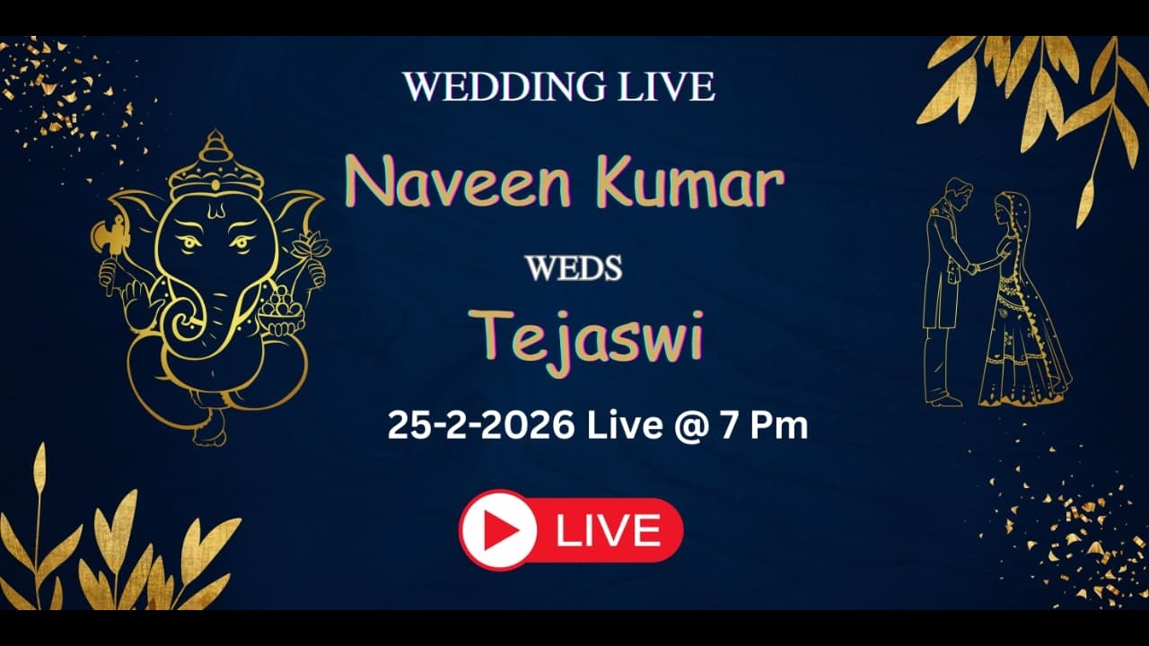 Naveen Kumar Weds Tejaswi Wedding Live 25-02-2026
