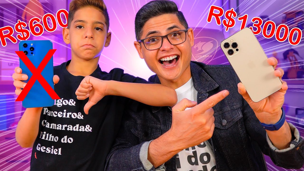 COMPREI um iPhone 13 Pro Max por R$600 no AliExpress e MEU FILHO QUASE TROCA NO GALAXY S10 PLUS 🤡
