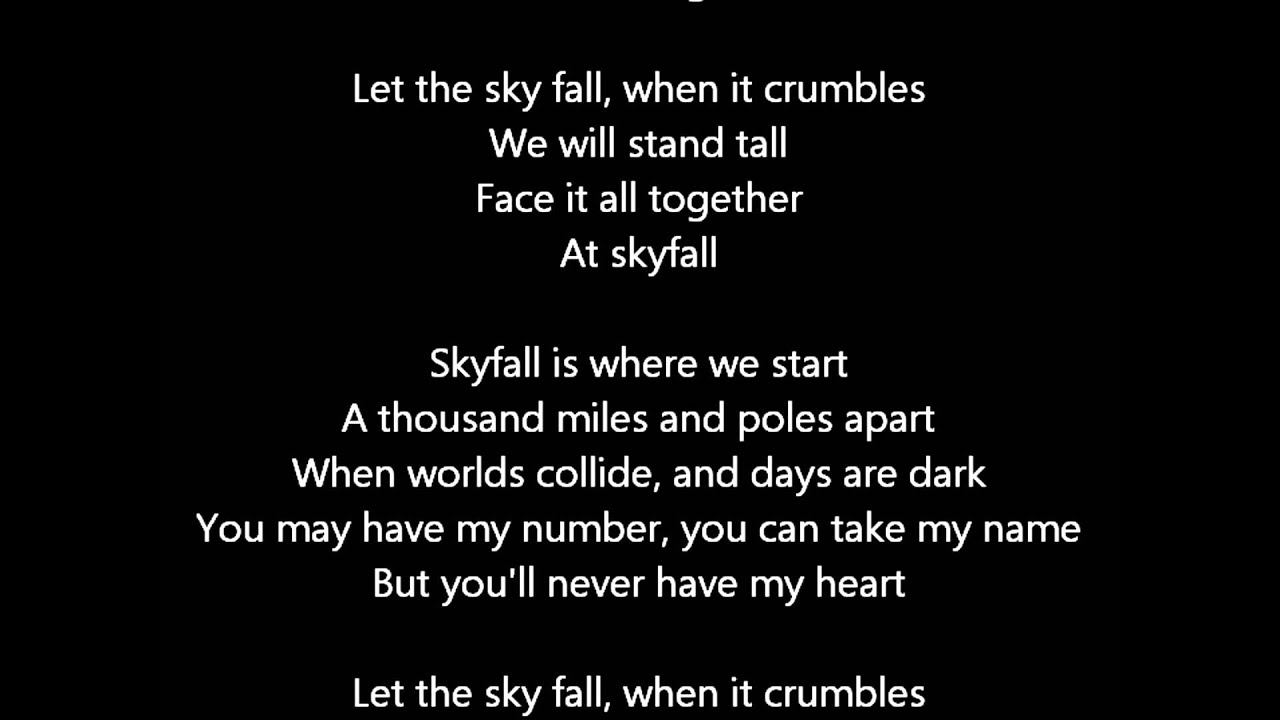 Adele - Skyfall Lyrics