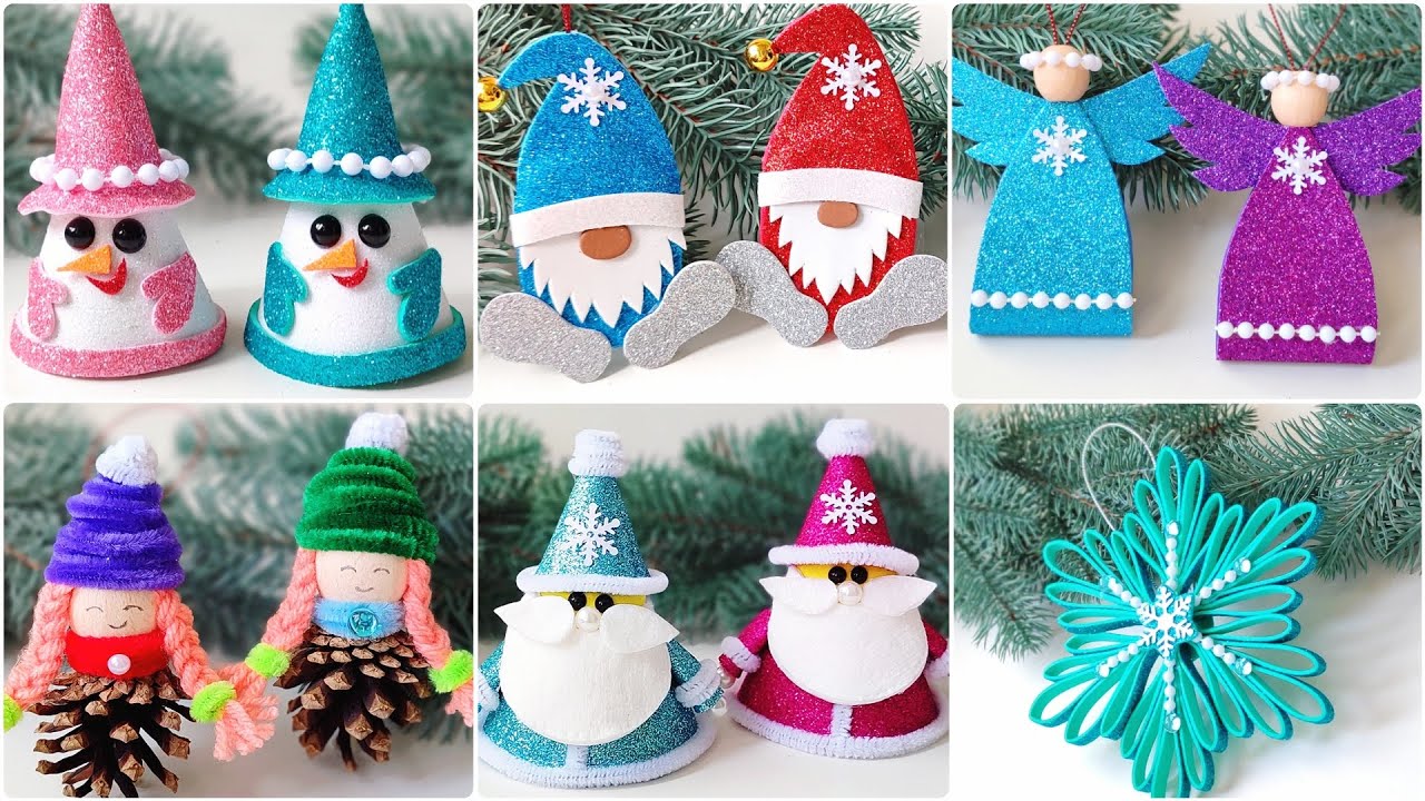 6 Ideas 🎄 Christmas Crafts 🎄 Christmas Decorations 🎀  DIY Christmas tree toys