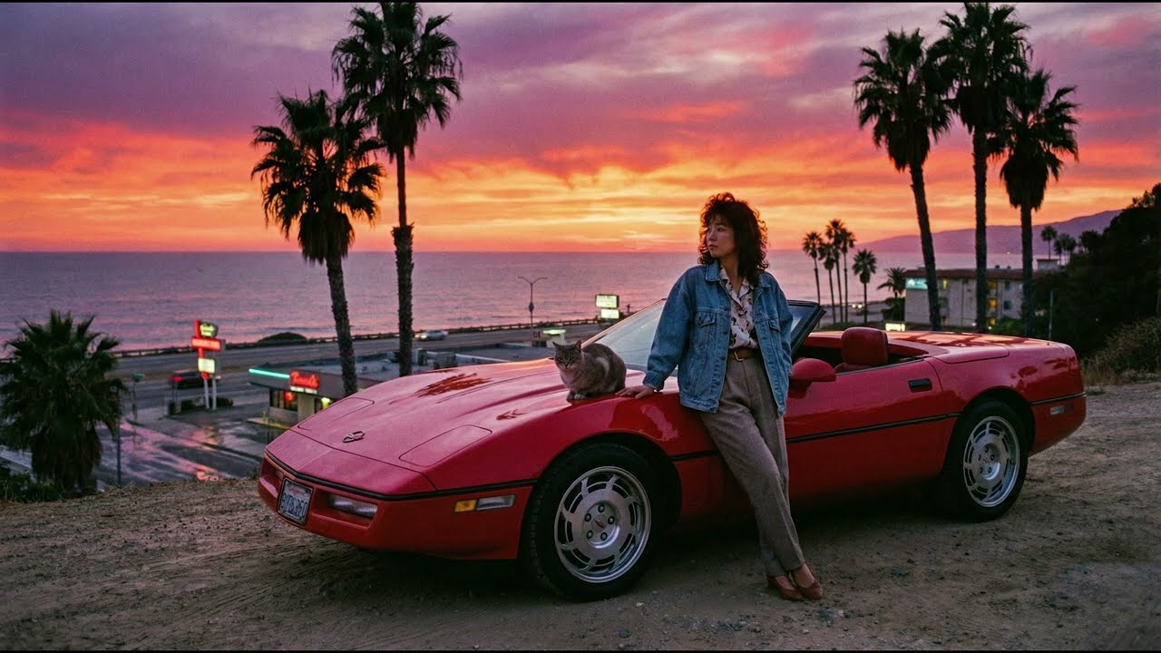 Corvette C4 Sunset Cruise | 80s West Coast City Pop Instrumental/コルベットC4と走る西海岸サンセット｜80s ウエストコースト