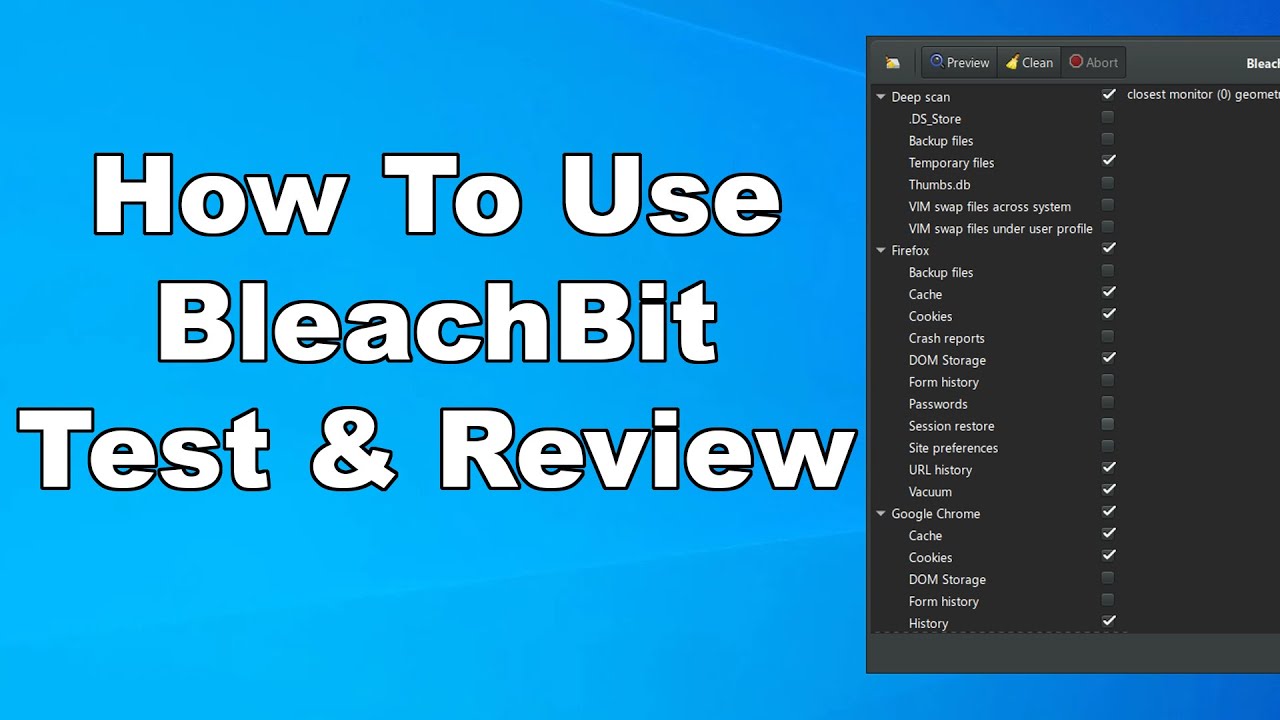 Как использовать Bleachbit для очистки Windows 10 | Удаление ненужных данных и очистка ПК | Тест ...